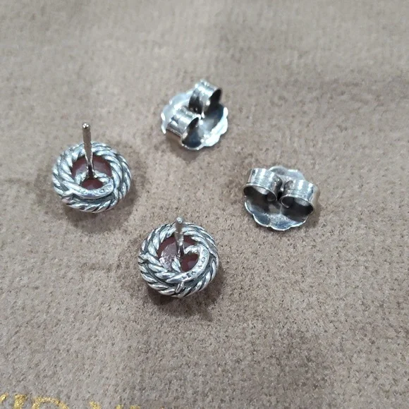 David Yurman Chatelaine Guava Quartz Stud Earrings - Picture 8 of 13